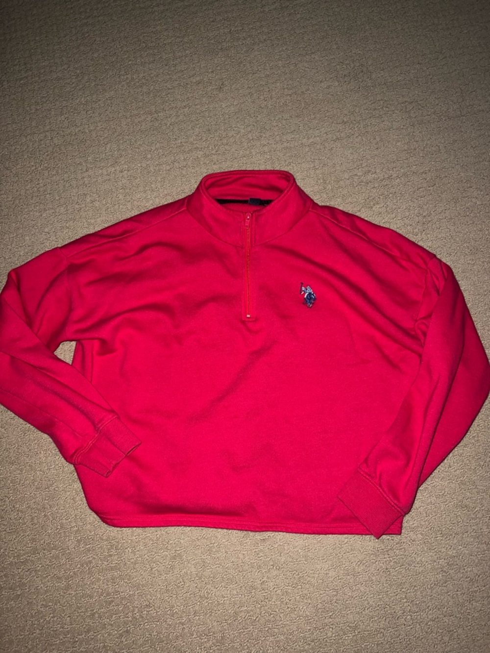 Polo by Ralph Lauren Hot Pink Quarter-Zip Sweater